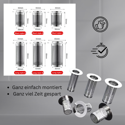 AbflussHeld™ – Edelstahl Haarfänger & Filter